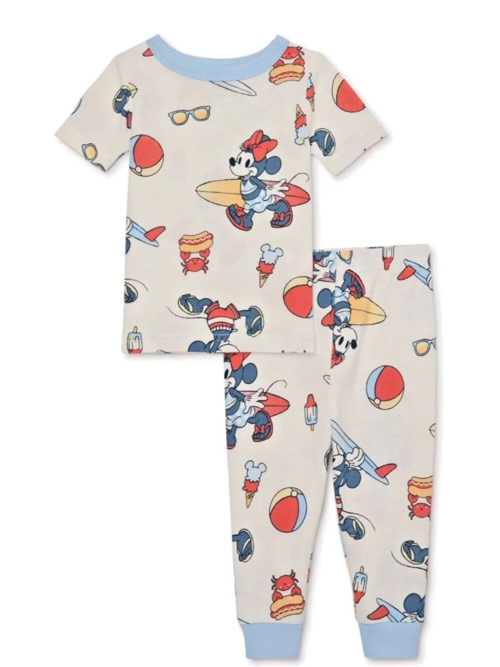 DISNEY MICKEY MOUSE & MINNIE MOUSE Toddler UNISEX Pajamas SIZE 3T NEW